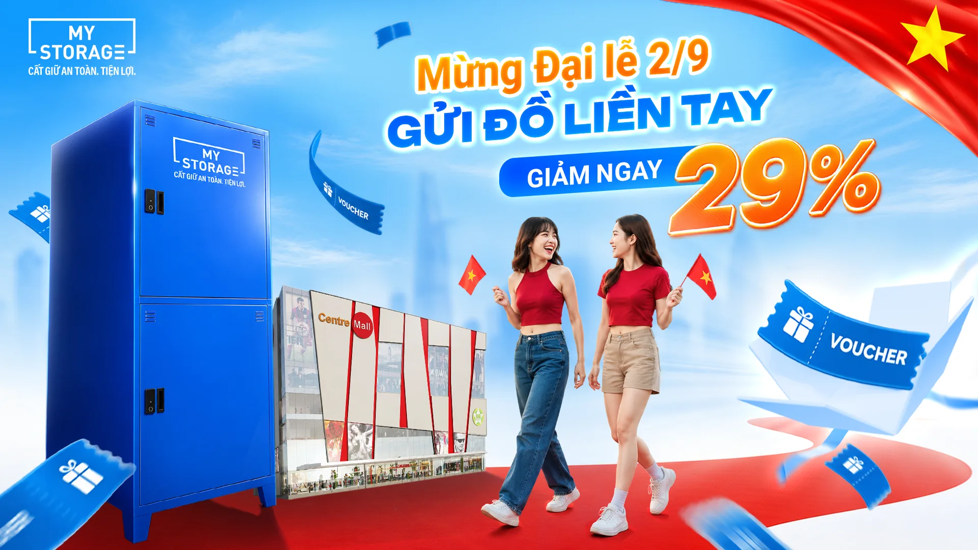 Khuyến mãi mừng Quốc khánh MyStorage — giảm đến 29%