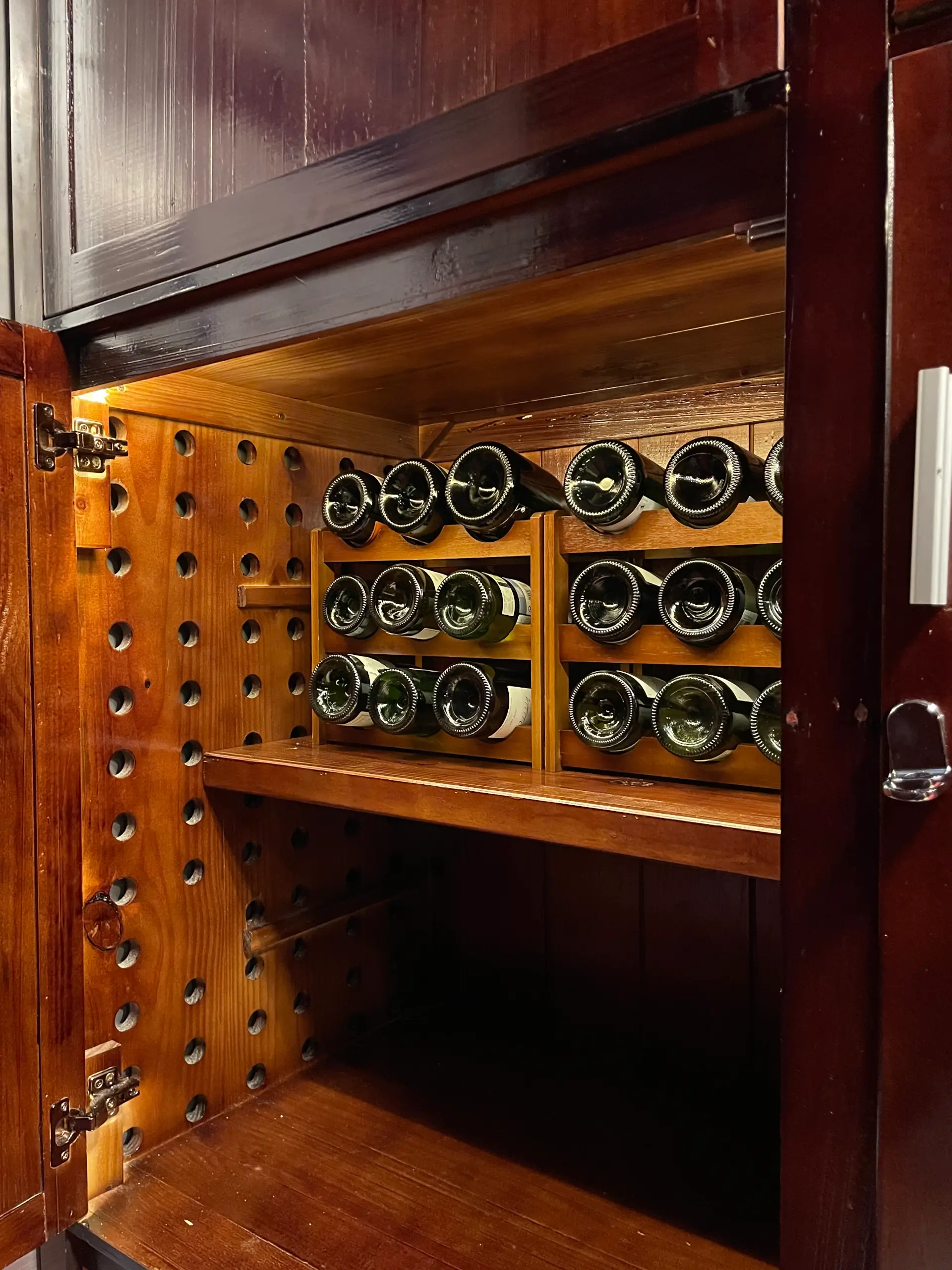 Wine rack inside the MyStorage wine storage facility