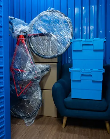 Compact self storage unit for personal belongings.