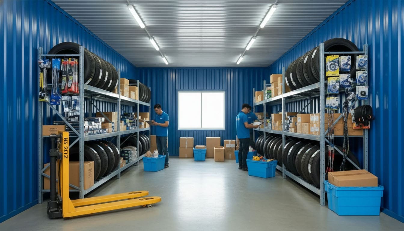Kho chứa phụ tùng ô tô và xe máy phù hợp