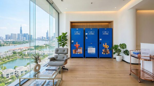 tủ locker chứa đồ ở shophouse, toà nhà văn phòng