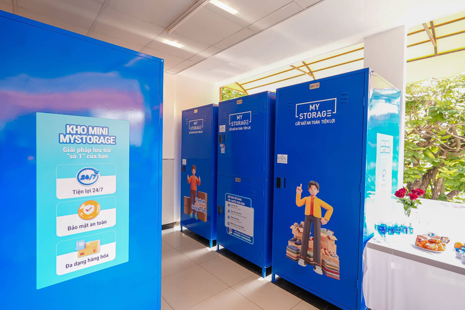 Tủ locker chứa đồ của mystorge bên trong TTTM Centre Mall 2